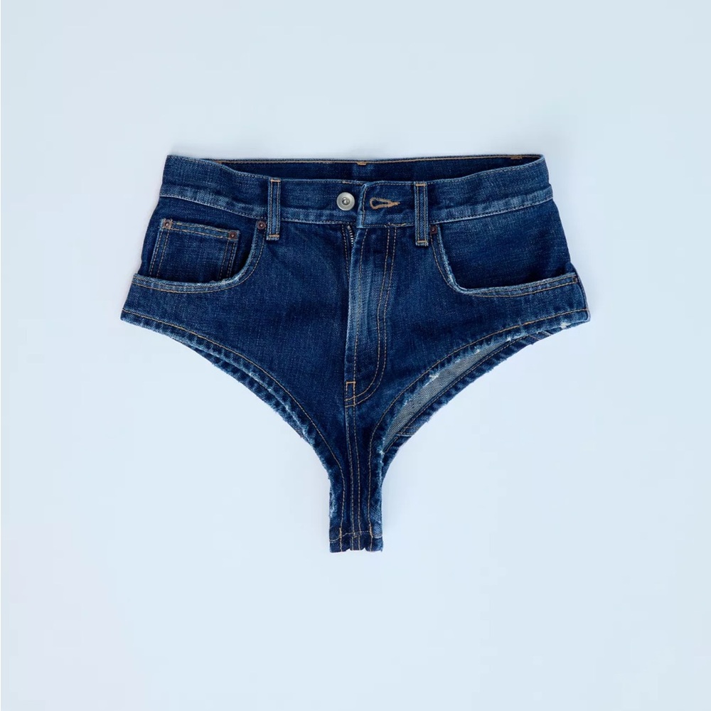 High-Rise Mini Denim Shorts